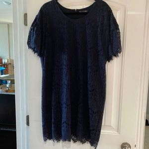 Navy blue lace dress size 16
